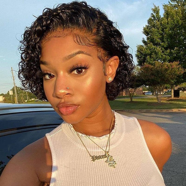 Short Curly Pixie Cut