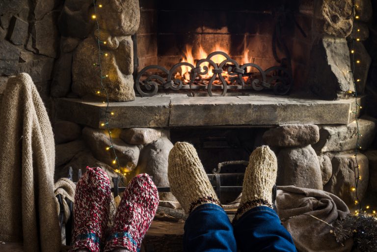 Winters Survival - cozy inside near fire